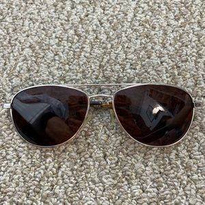 Eco Eyewear Polarized Aviator Sunglasses in Gold with Brown Lenses